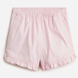 NWT Crewcuts Ruffle Pull On Shorts Twill Cotton Spring Pink J.Crew Girls Size 12